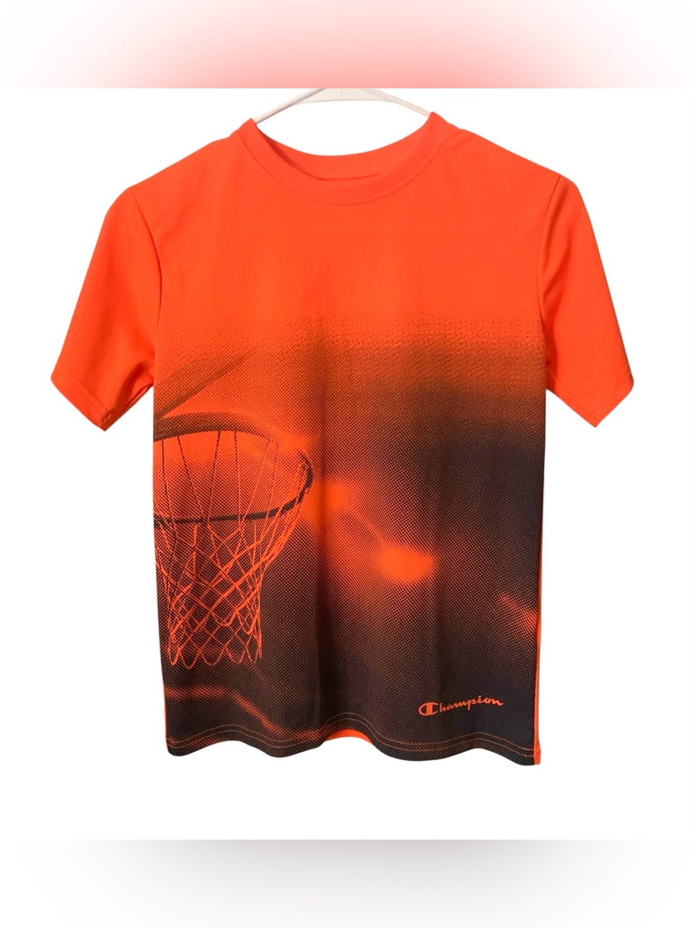 Champion Orange & Black Fade Basketball Graphic Tee